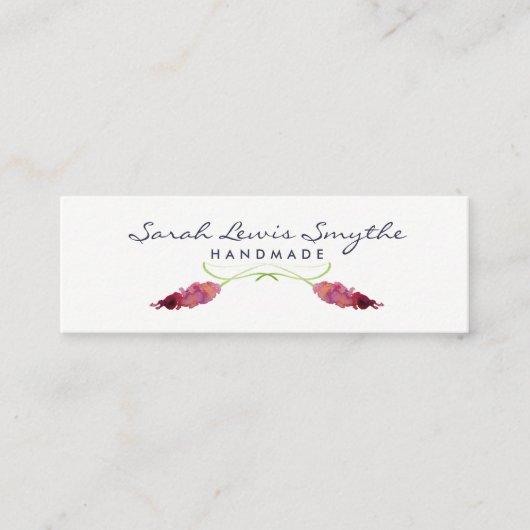 Waterverf Floral Mini Visitekaartje (Voorkant)