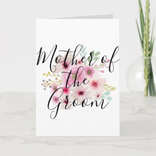Waterverf Floral MOEDER VAN DE GROOM Bridal Party Kaart