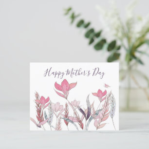 Waterverf Floral Moederdag Briefkaart