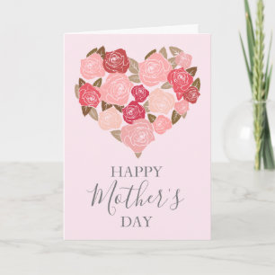 Waterverf Floral Moederdag Card Kaart