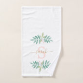 Waterverf Floral Monogram Bad Handdoek (Handdoek)