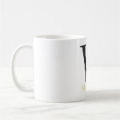 Waterverf Floral Monogram Coffee Mok (Links)