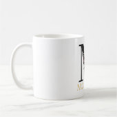 Waterverf Floral Monogram Coffee Mok (Links)