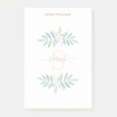 Waterverf Floral Monogram Post-it® Notes (Voorkant)