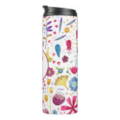 Waterverf Floral Monogram Thermosbeker (Geroteerd rechts)