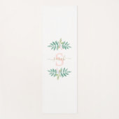 Waterverf Floral Monogram Yogamat (Voorkant)
