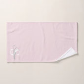 Waterverf Floral Monogrammed Towel Set Bad Handdoek (Handdoek)