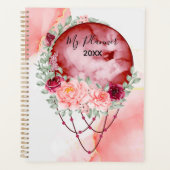 Waterverf Floral Moon Planner (Voorkant)