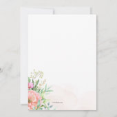 Waterverf Floral Name Day Card Kaart (Achterkant)