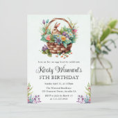 Waterverf Floral Paasgebak Birthday Kaart (Staand voorkant)