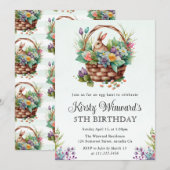 Waterverf Floral Paasgebak Birthday Kaart (Voorkant / Achterkant)