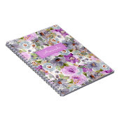 Waterverf Floral Patroon 3 Ring Multomap Notitieboek (Rechterzijde)