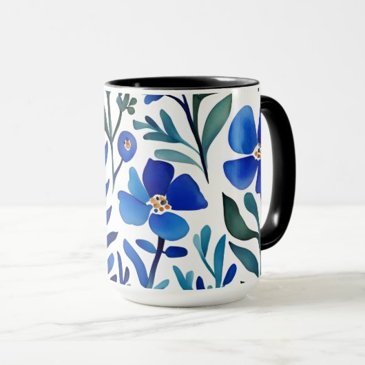 Waterverf Floral Pattern Mok (Voorkant rechts)