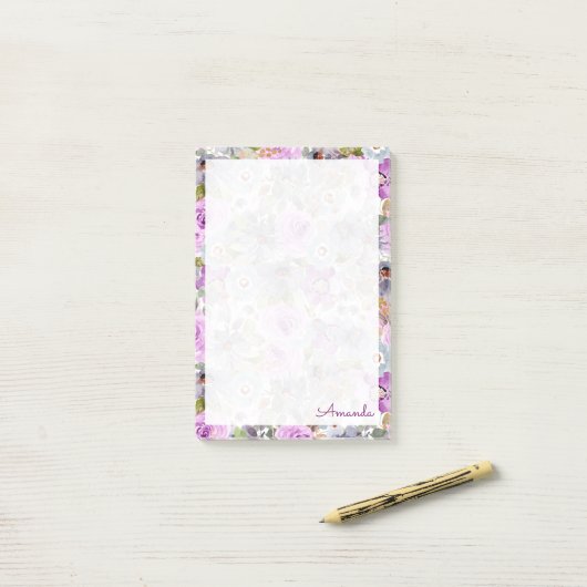 Waterverf Floral Pattern Notes (Op bureau)
