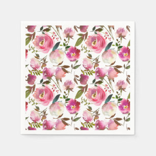 Waterverf Floral Pattern Servet