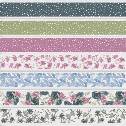 Waterverf Floral Pattern Sticker (Voorkant)