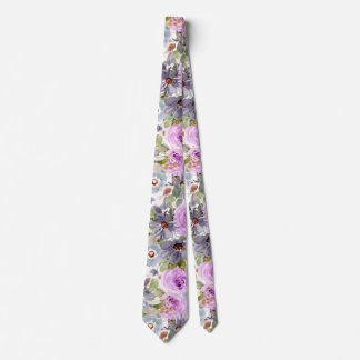 Waterverf Floral Pattern Stropdas