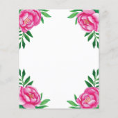 Waterverf Floral Peonies eerste gemeenschap (Achterkant)