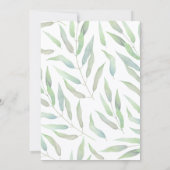 Waterverf Floral & Photo Commitment Ceremony Kaart (Achterkant)