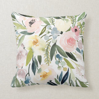 Waterverf Floral Pillow Kussen