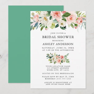 Waterverf Floral Pink Neo Munt Vrijgezellenfeest Kaart