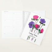 Waterverf Floral Pink Paars Planner (Display)