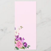 Waterverf Floral Pink Violet Bold Modern Menu (Achterkant)