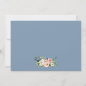 Waterverf Floral Pink White Dusty Blue Save The Date (Achterkant)