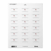 Waterverf Floral Poppy Return Address Labels (Full Sheet)