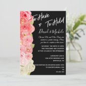 Waterverf Floral Post/After Wedding Invitation Kaart (Staand voorkant)
