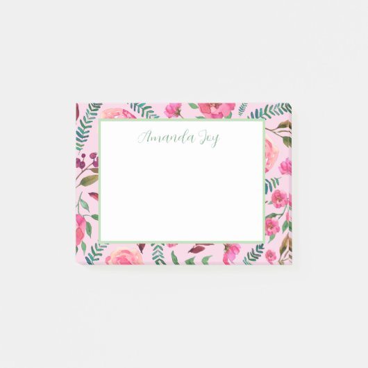Waterverf Floral Post-it® Notes (Voorkant)