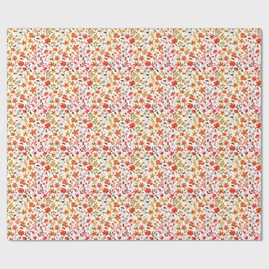 Waterverf Floral Print Cadeaupapier (Vlak)