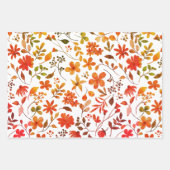 Waterverf Floral Print Inpakpapier Vel (Voorkant 3)