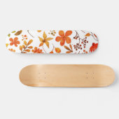 Waterverf Floral Print Skateboard (Horizontaal)