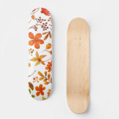 Waterverf Floral Print Skateboard (Voorkant)