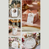 Waterverf Floral Quinceanera Papieren Bordje