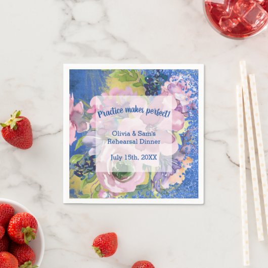 Waterverf Floral repesal Dinner Servet (Insitu)