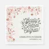 Waterverf Floral Retirement Party servetten (Voorkant)