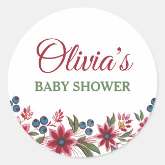 Waterverf Floral Ronde Sticker