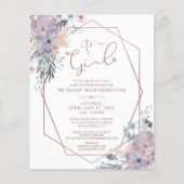 Waterverf Floral Roos Gold Baby shower (Voorkant)