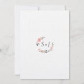 Waterverf Floral Roos & Sage Greenery Wedding Kaart (Achterkant)