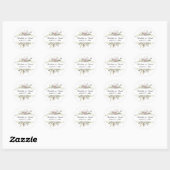 Waterverf Floral roze rozen bruiloft Ronde Sticker (Vel)