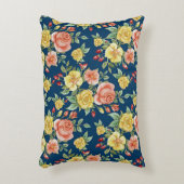  Waterverf Floral Rozen Achtergrond | Accent Kussen (Voorkant(Verticaal))