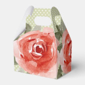 Waterverf Floral Rozen Gable Party Bedankdoosjes (Achterkant)