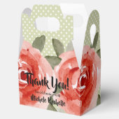Waterverf Floral Rozen Gable Party Bedankdoosjes (Geopend)