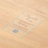 Waterverf Floral Rustic & Boho Wedding Acryl Uitnodigingen (Laagn)