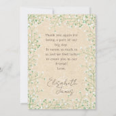Waterverf Floral Rustic & Boho Wedding Bedankkaart (Achterkant)