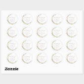 Waterverf Floral Rustic Wedding Ronde Sticker (Vel)