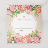 Waterverf Floral Rustic Wedding Table (Buitenkant ongevouwen)