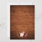 Waterverf Floral Rustic Wood Weddenschap Kaart (Achterkant)